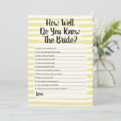 Hoe goed ken je de zwarte gele streep? kaart (Staand voorkant)