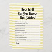 Hoe goed ken je de zwarte gele streep? kaart (Voorkant / Achterkant)