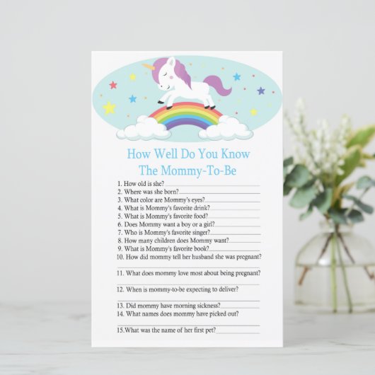 Hoe goed ken je het baby shower spel? (Staand voorkant)