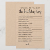 Hoe goed ken je het 'Birthday Boy Game'? (Voorkant / Achterkant)
