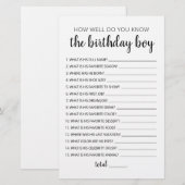 Hoe goed ken je het 'Birthday Boy Game'? (Voorkant / Achterkant)