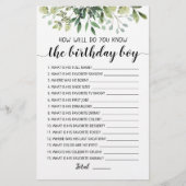 Hoe goed ken je het 'Birthday Boy Game'? (Voorkant)