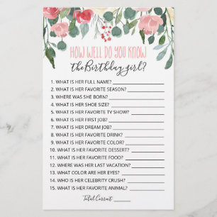 Hoe goed ken je het Birthday girl spel?