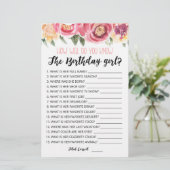 Hoe goed ken je het Birthday girl spel? (Staand voorkant)