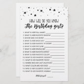 Hoe goed ken je het Birthday girl spel? (Voorkant / Achterkant)