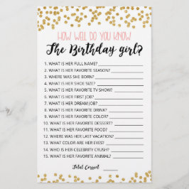 Hoe goed ken je het Birthday girl spel?