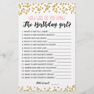 Hoe goed ken je het Birthday girl spel?