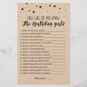 Hoe goed ken je het Birthday girl spel?