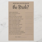 Hoe goed ken je het Bride Kraft-schoenspel? Flyer (Voorkant)