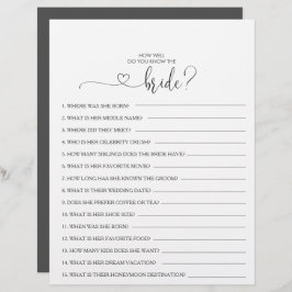 Hoe goed ken je het Bride Vrijgezellenfeest Game?