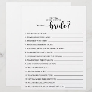 Hoe goed ken je het Bride Vrijgezellenfeest Game?