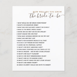 Hoe goed ken je het Bride Vrijgezellenfeest Game