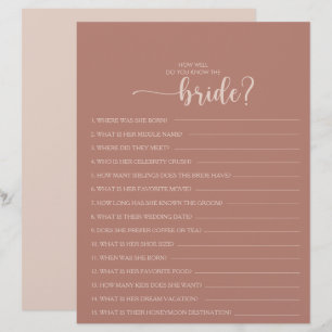 Hoe goed ken je het Bride Vrijgezellenfeest Game?