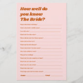 Hoe goed ken je het Bride Vrijgezellenfeest Game? (Voorkant)