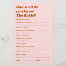 Hoe goed ken je het Bride Vrijgezellenfeest Game?