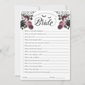 Hoe goed ken je het Bride Vrijgezellenfeest Game? Kaart (Voorkant)