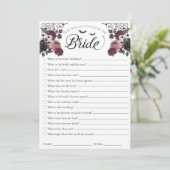 Hoe goed ken je het Bride Vrijgezellenfeest Game? Kaart (Staand voorkant)