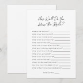 Hoe goed ken je het bruid- Vrijgezellenfeest spel Feestdagenkaart (Voorkant / Achterkant)