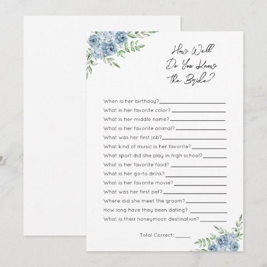 Hoe goed ken je het bruid- Vrijgezellenfeest spel Feestdagenkaart (Voorkant / Achterkant)