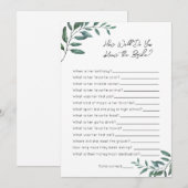 Hoe goed ken je het bruid- Vrijgezellenfeest spel Feestdagenkaart (Voorkant / Achterkant)