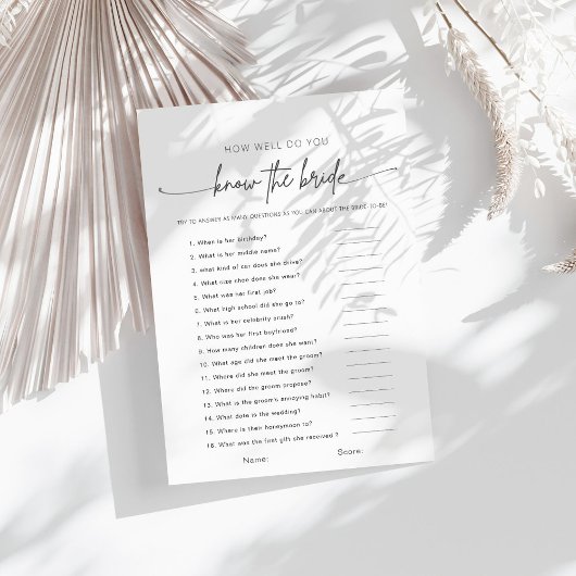Hoe goed ken je het bruidsspel