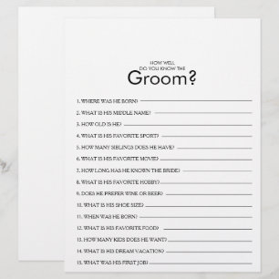 Hoe goed ken je het Groom Vrijgezellenfeest Game?