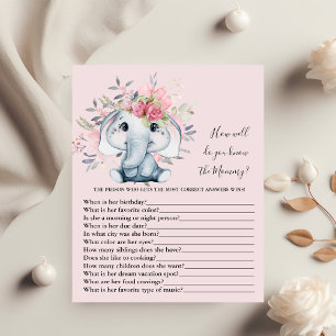 Hoe goed ken je het mama Baby shower Game?