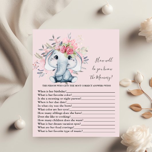 Hoe goed ken je het mama Baby shower Game?