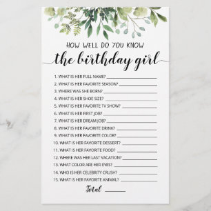 Hoe goed ken je het meisje van de geboorte?