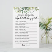 Hoe goed ken je het meisje van de geboorte? (Staand voorkant)