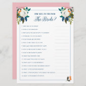 Hoe goed ken je het spel van het Bride Vrijgezelle Kaart (Voorkant / Achterkant)