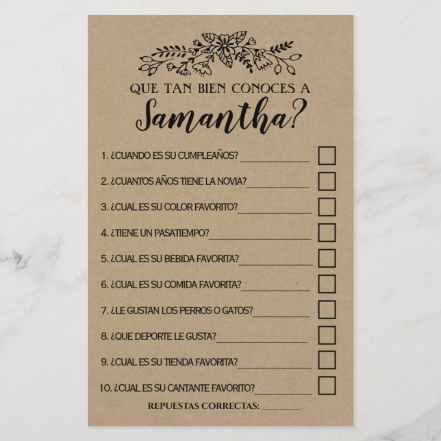 Hoe goed ken je het tweetalige bruidsspel? (Achterkant)