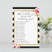 Hoe goed ken je het verjaardagsmeisje Game? (Staand voorkant)