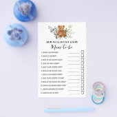 Hoe goed ken je mam Beer Greenery Shower Game Flyer (Enkel)