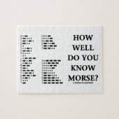 Hoe goed ken je Morse? (Intl Morse Code) Legpuzzel (Horizontaal)