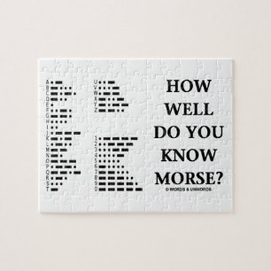 Hoe goed ken je Morse? (Intl Morse Code) Legpuzzel