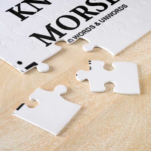 Hoe goed ken je Morse? (Intl Morse Code) Legpuzzel (Zijkant)