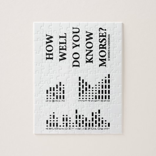 Hoe goed ken je Morse? (Intl Morse Code) Legpuzzel (Verticaal)