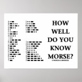 Hoe goed ken je Morse? (Intl Morse Code) Poster (Voorkant)