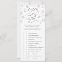 Hoe goed ken je Snowflake Baby shower Game?