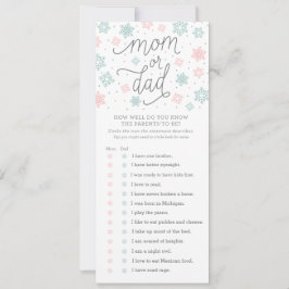 Hoe goed ken je Snowflake Baby shower Game? Kaart