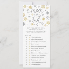 Hoe goed ken je Snowflake Baby shower Game? Kaart