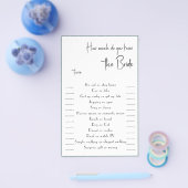 Hoe goed ken je The Bride Trivia Flyer (Enkel)