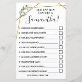 Hoe goed ken je tweetalige vrijgezellenfeest game? (Achterkant)