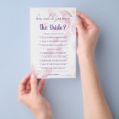 Hoe goed kennen we de bruid? Bruidsfeest spel Flyer (Hand)