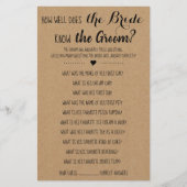 Hoe goed kent de Bride de Groom Game Kaart? Flyer (Voorkant)