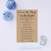 Hoe goed kent de Bride de Groom Game Kaart? Flyer (Enkel)