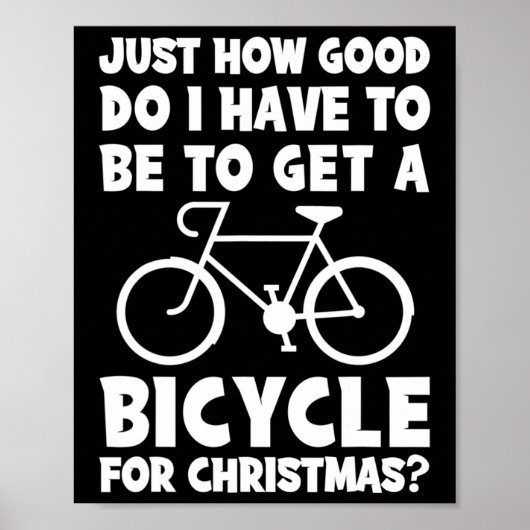 Hoe goed moet ik zijn om een fiets te kopen poster (Voorkant)