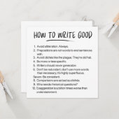 Hoe goed te schrijven kaart (Voorkant / Achterkant in situ)