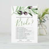 Hoe goed weet ik het Vrijgezellenfeest van de Olij Kaart (Staand voorkant)